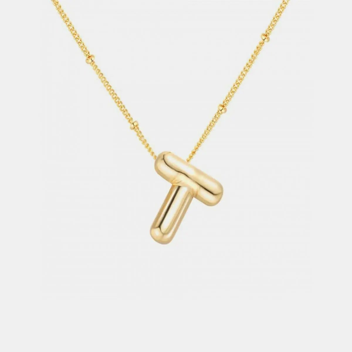 Gold-plated letter charm necklace - Love Salve